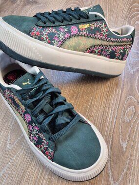 PUMA Sz 7.5 NEW Womens Suede Mayu floral 2 Liberty Of London Sneakers Cottagecor